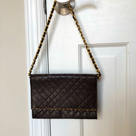 SISO Vintage Brown Quilted Leather Shoulder Bag - Picture 15 of 15